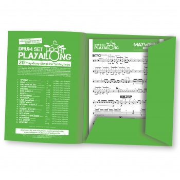 DRUM SET PLAYALONG | greenbeats (20 Songs + CD)