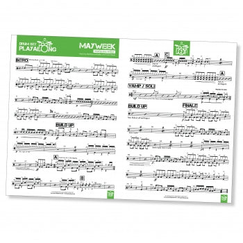 DRUM SET PLAYALONG | greenbeats (20 Songs + CD)